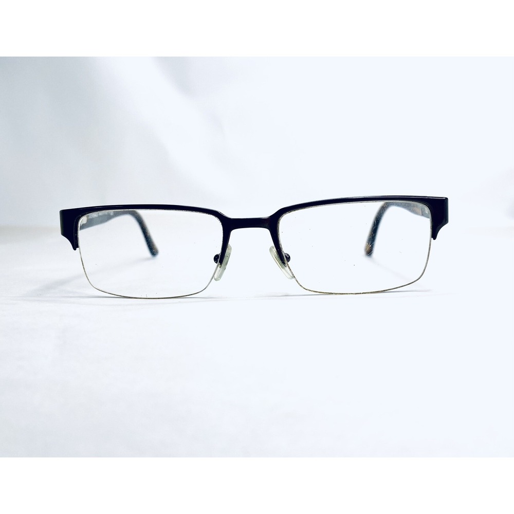 Versace Brown Metal Rectangular Tortoise Temples Glasses Italy MOD1184 53 18 140